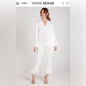 Nadine Merabi XS Darcie White Pajamas